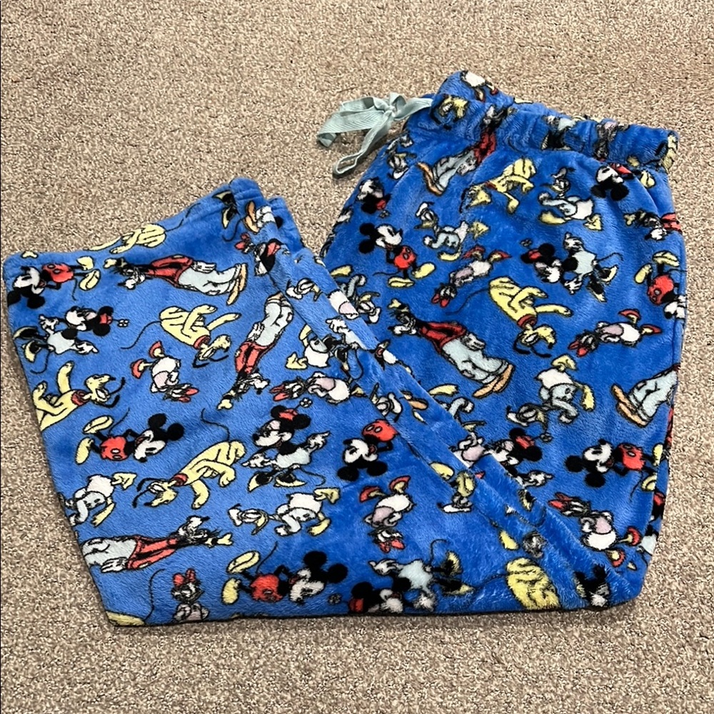 Disney Blue and Yellow Pajamas with Playful Cartoon Design